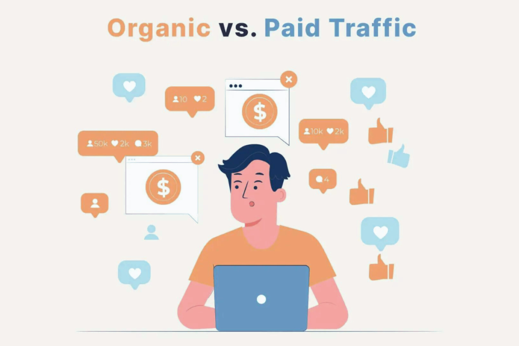 organic traffic vs paid traffic 